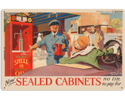 Now Sealed Cabinets Metal Sign - 24" x 16"
