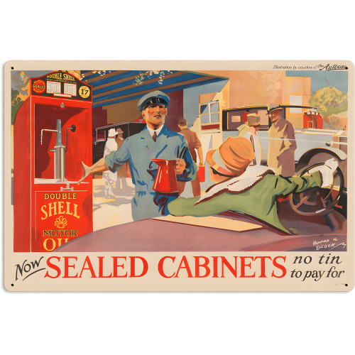 Now Sealed Cabinets Metal Sign - 24" x 16"