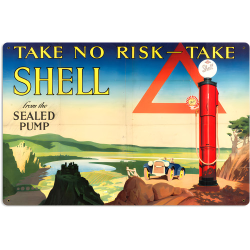 Take No Risk Metal Sign - 24" x 16"