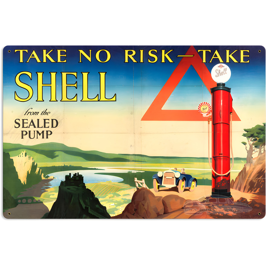 Take No Risk Metal Sign - 24" x 16"