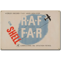 Raf Goes Far Metal Sign - 16" x 24"