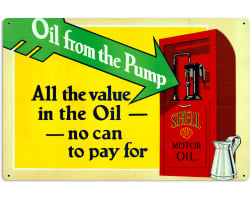 Oil From The Pump Metal Sign
