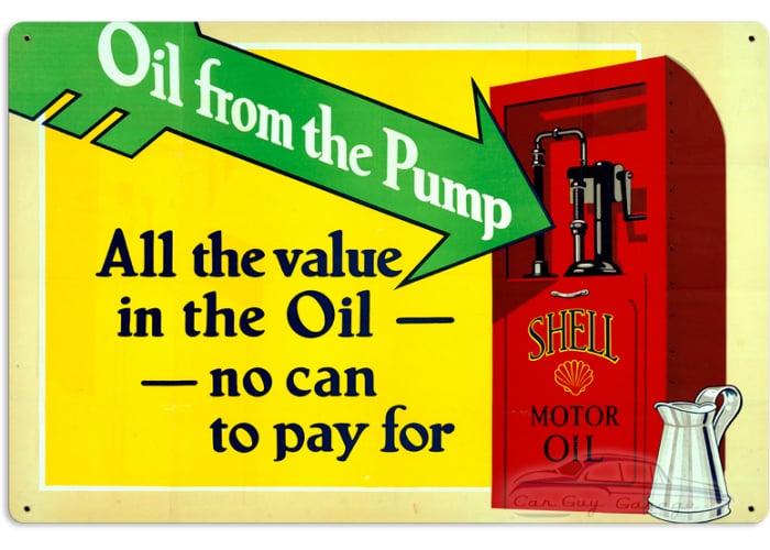Oil from the Pump Metal Sign - 24" x 16"