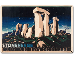 Stonehenge See Britain First on Metal Sign - 24" x 16"