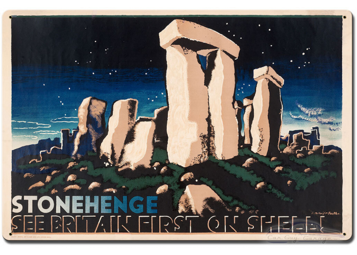 Stonehenge See Britain First on Shell Metal Sign
