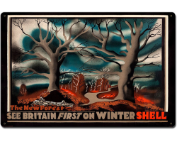 See Britain First on Winter Shell Metal Sign - 24" x 16"