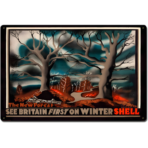See Britain First on Winter Shell Metal Sign - 24" x 16"