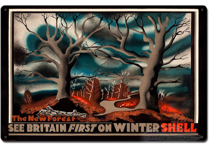 See Britain First on Winter Shell Metal Sign - 24" x 16"