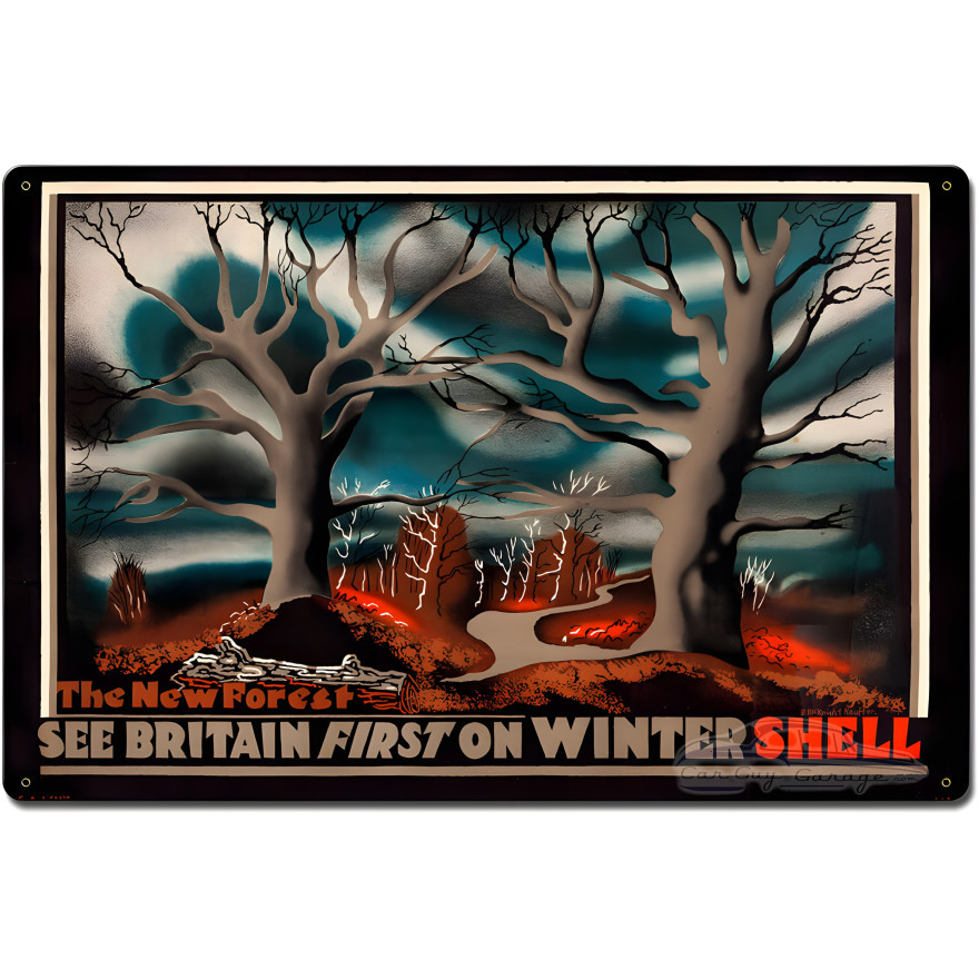 See Britain First on Winter Shell Metal Sign - 24" x 16"