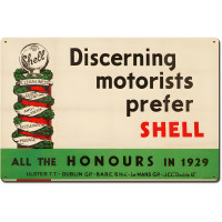 Discerning Motorists Prefer Shell Metal Sign - 24" x 16"