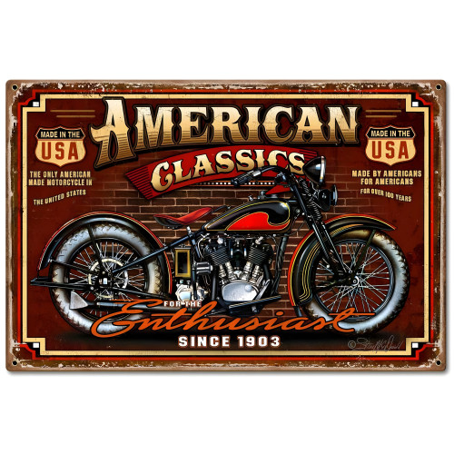 American Classic Metal Sign - 24" x 16"