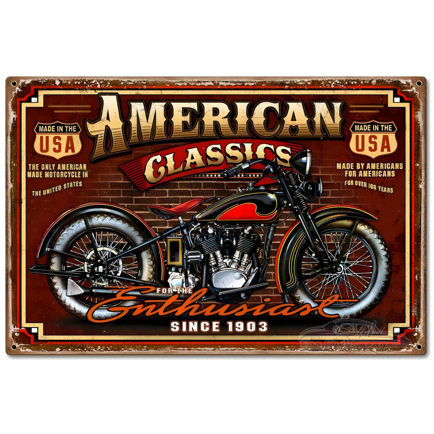 American Classic Metal Sign - 24" x 16"