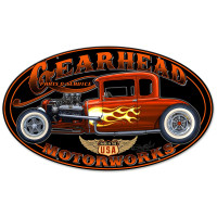 Gearhead Motorworks Metal Sign - 24" x 14"