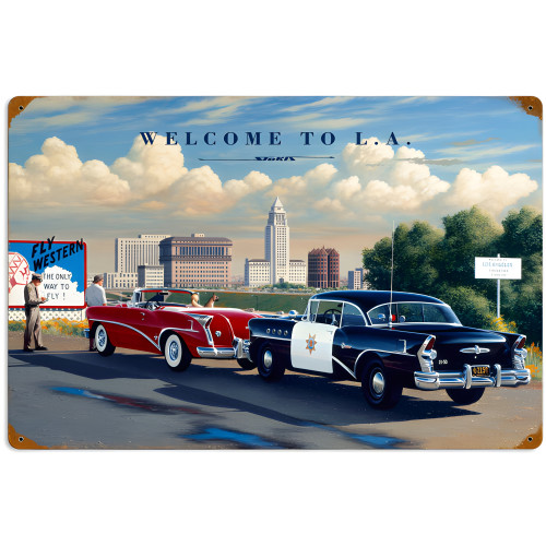 Welcome to LA Metal Sign - 24" x 16"