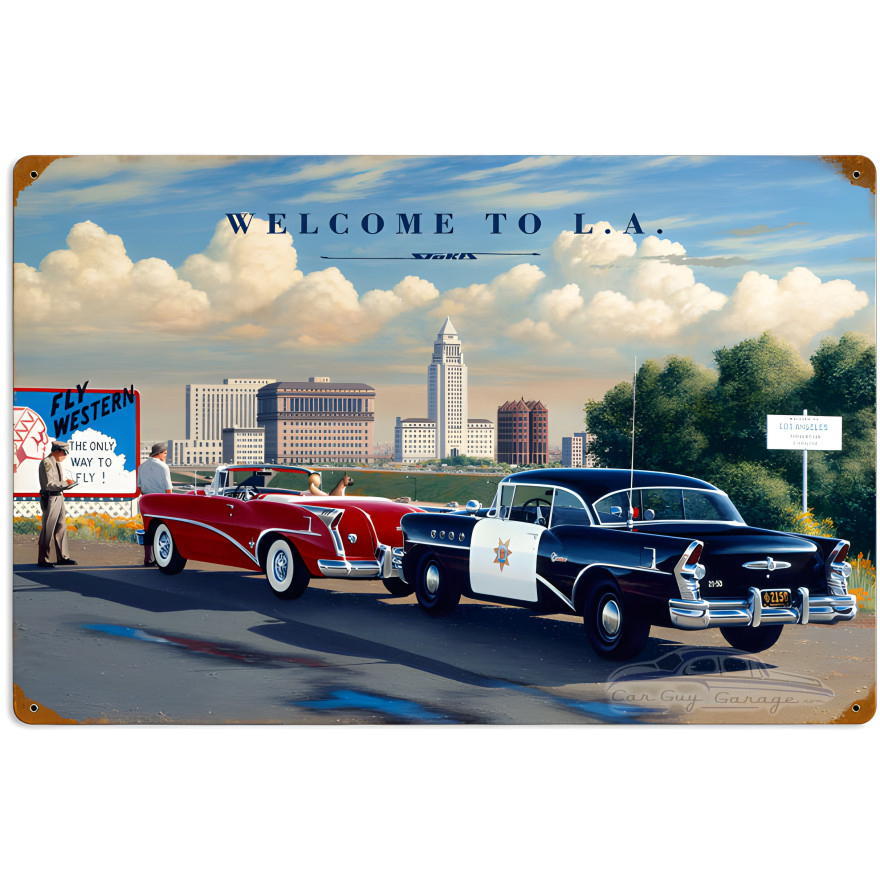 Welcome to LA Metal Sign - 24" x 16"
