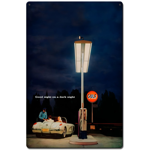 Gulf Gas Station Metal Sign - 16" x 24"