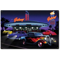Galaxy Diner Metal Sign - 24" x 16"