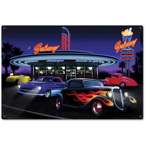 Galaxy Diner Metal Sign - 24" x 16"