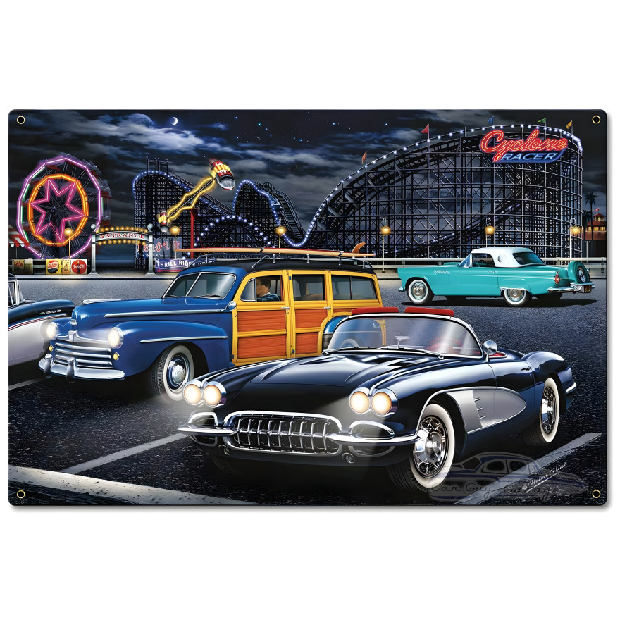 Cyclone Racer Metal Sign - 24" x 16"