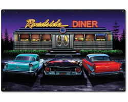 Roadside Diner Metal Sign - 24" x 16"