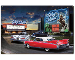 Skyview Drive-In Metal Sign - 24" x 16"