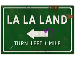 La La Land Grunge Road Metal Sign - 24" x 16"
