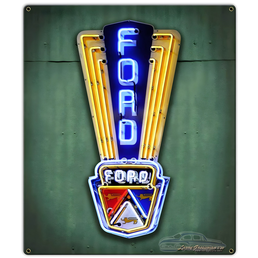 Ford Vintage Sign Metal Sign - 17" x 20"