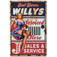 Willy's Services Metal Sign - 16" x 24"