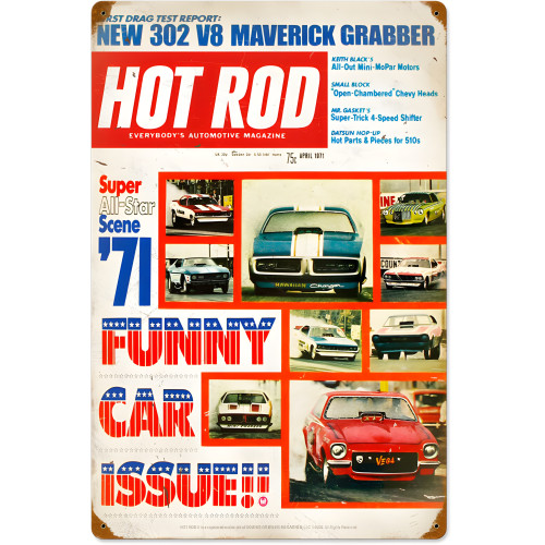 Funny Cars Metal Sign - 16" x 24"