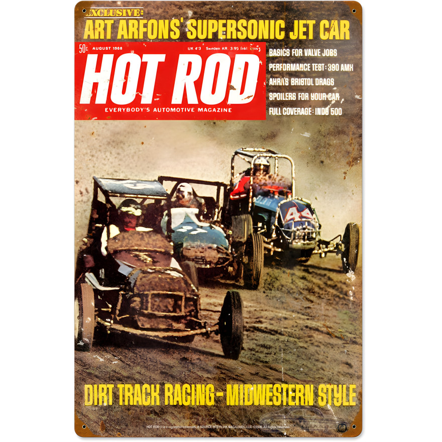 Dirt Track Metal Sign - 16" x 24"
