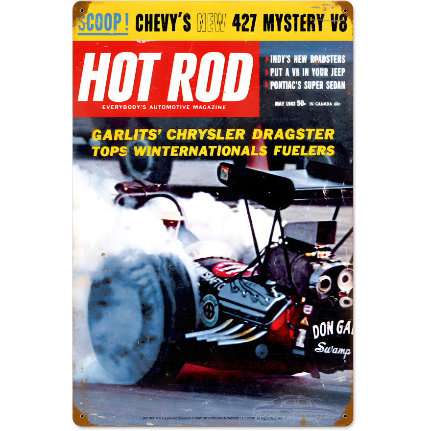 Garlits May 1963 Metal Sign - 16" x 24"