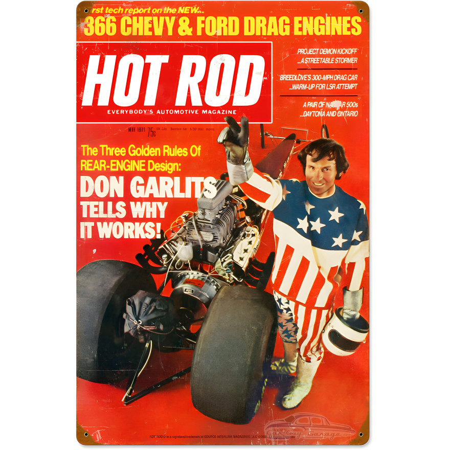 Garlits May 1971 Metal Sign - 16" x 24"