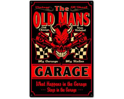 Old Man's Garage Metal Sign - 16" x 24"