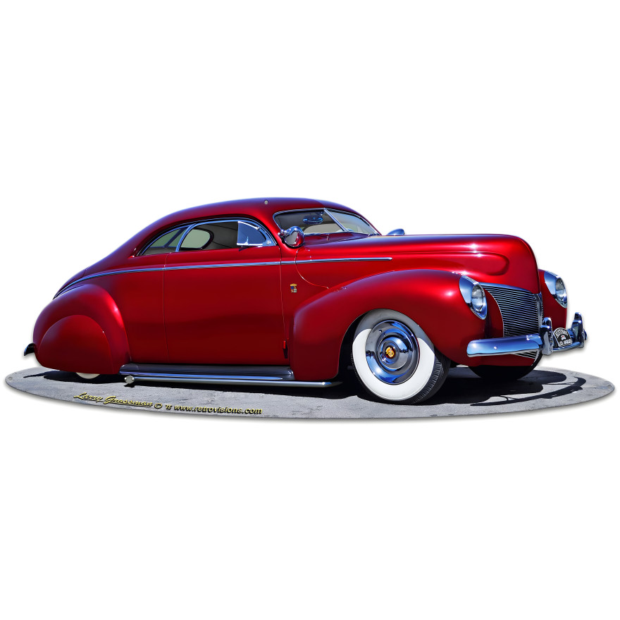 1939 Merc Kustom Metal Sign - 30" x 11"
