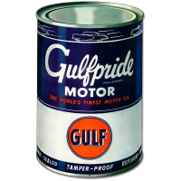Gulf Motor Oil Metal Sign - 14" x 23"