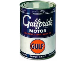Gulf Motor Oil Metal Sign - 14" x 23"