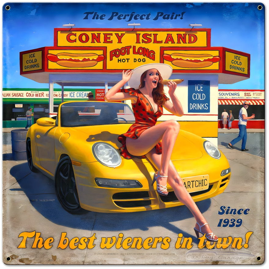 Coney Island Metal Sign - 18" x 18"
