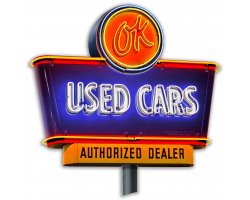 Used Car Cut-Out Metal Sign - 18" x 18"