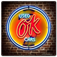 Ok Used Cars Metal Sign - 18" x 18"