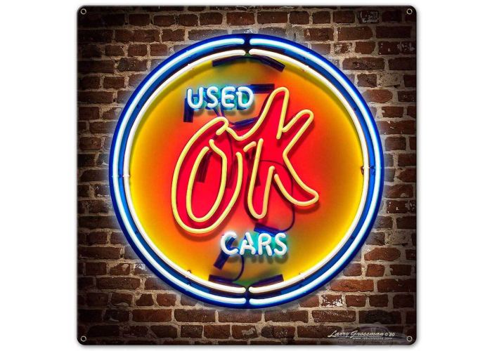 Ok Used Cars Metal Sign - 18" x 18"