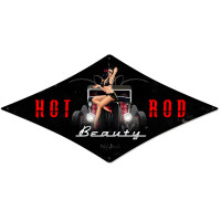 Hot Rod Beauty Metal Sign - 22" x 14"