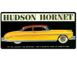 Hudson Hornet Metal Sign - 24" x 12"