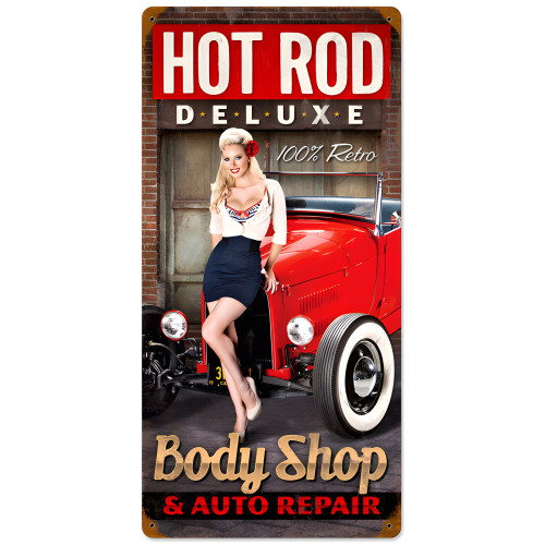 Body Shop Metal Sign - 12" x 24"