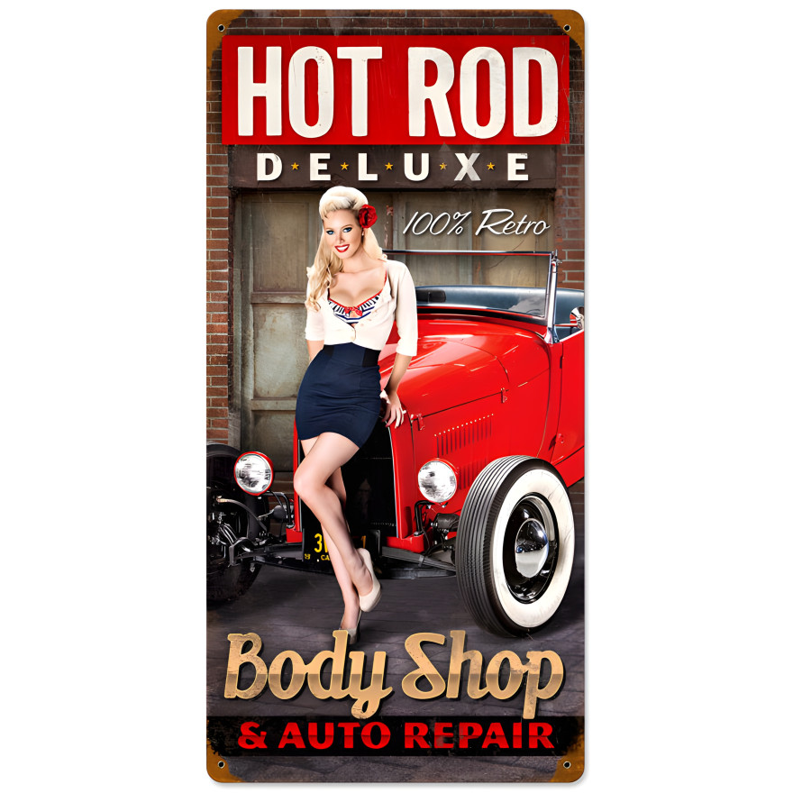 Body Shop Metal Sign - 12" x 24"
