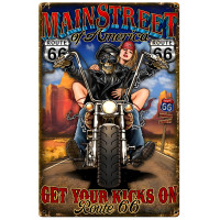 Main Street Metal Sign - 14" x 21"
