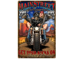 Main Street Metal Sign - 14" x 21"