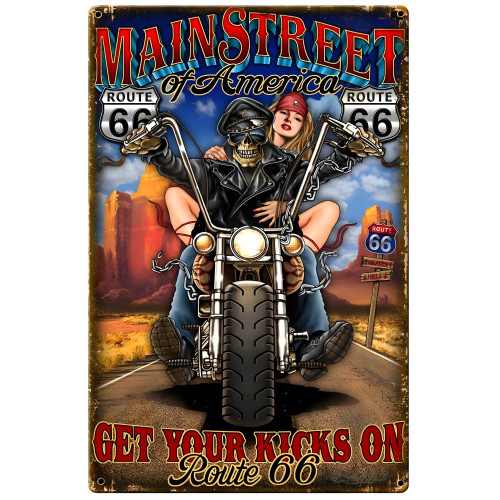 Main Street Metal Sign - 14" x 21"