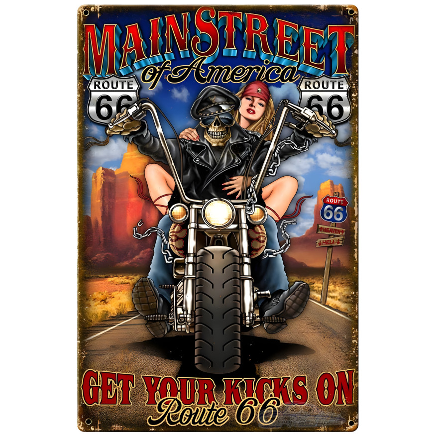Main Street Metal Sign - 14" x 21"