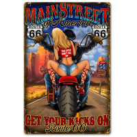 Main Street 2 Metal Sign - 14" x 21"