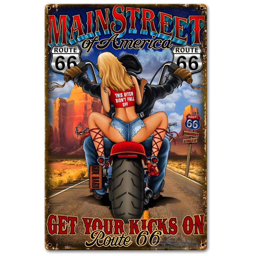 Main Street 2 Metal Sign - 14" x 21"